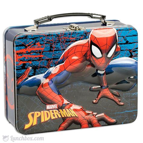 metal spiderman lunch box vintage|spider man packed lunch box.